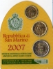 San Marino original Mini Kit 2007 mit 10c, 20c + 2 Euro