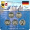 2 Euro Gedenkmünzen Schloss Schwerin A D F G J im Blister ccs