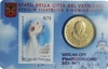Vatikan original Coincard 50 Cent 2011 mit Briefmarke