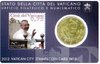Vatikan original Coincard 50 Cent 2012 mit Briefmarke