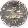 2 Euro Gedenkmünze Lettland 2015 Schwarzstorch