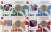Vatikan 4 mal original Coincard 50 Cent 2016 mit Briefmarken