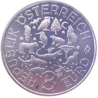 3 Euro Münzen Tier-Taler
