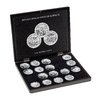 Münzkassette für 20 Somalia Elefant Silbermünzen in Kapseln, schwarz
