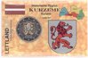 2 Euro Coincard / Infokarte Lettland 2017 Kurzeme