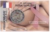2 Euro Coincard / Infokarte Frankreich 2017 Kampf gegen den Brustkrebs