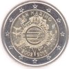 2 Euro Gedenkmünze San Marino 2012 10 Jahre Euro Bargeld in Kapsel