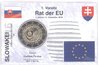 2 Euro Coincard / Infokarte Slowakei 2016 EU-Ratspräsidentschaft