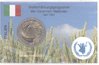 2 Euro Coincard / Infokarte Italien 2004 Welternährungsprogramm