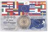 2 Euro Coincard / Infokarte Frankreich 2015 Europaflagge