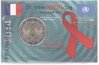 2 Euro Coincard / Infokarte Frankreich 2014 Welt-Aids-Tag