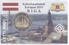 2 Euro Coincard / Infokarte Lettland 2014 Riga