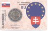 2 Euro Coincard / Infokarte Slowakei 2014 EU-Beitritt