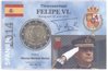 2 Euro Coincard / Infokarte Spanien 2014 Doppelportrait-Thronwechsel
