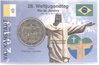 2 Euro Coincard / Infokarte Vatikan 2013 Weltjugendtag Rio