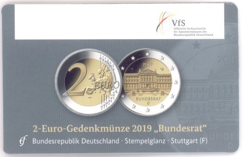 CDE Moneta IN Coincard/Mappa di Informazioni Deutschland Rfg 2019 