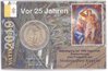 2 Euro Coincard / Infokarte Vatikan 2019 Sixtinische Kapelle