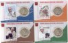 Vatikan 4 mal original Coincard 50 Cent 2020 mit Briefmarken