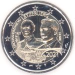 2 Euro Gedenkmünze Luxemburg 2021 100. Geburtstag Großherzog Jean - MZ Brücke
