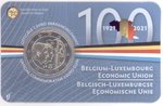 2 Euro Coincard Belgien 2021 100 Jahre Wirtschaftsunion mit Luxemburg NL
