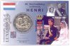 2 Euro Coincard / Infokarte Luxemburg 2021 40. Hochzeitstag Maria Teresa und Henri - Relief