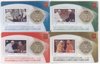 Vatikan 4 mal original Coincard 50 Cent 2021 mit Briefmarken