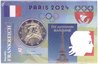 2 Euro Coincard / Infokarte Frankreich 2021 Olympische Spiele 2024 Paris