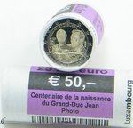Rolle 2 Euro Gedenkmünzen Luxemburg 2021 100. Geburtstag Großherzog Jean - Foto
