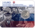 2 Euro Coincard Slowakei 2021 Alexander Dubček