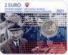 2 Euro Coincard Slowakei 2021 Alexander Dubček