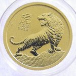 Gold Lunar III Tiger 1/10oz 2022