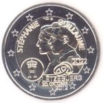 Luxembourg 2 Euro CC 2022 Wedding Anniversary of Guillaume and Stephanie - Mintmark MdP