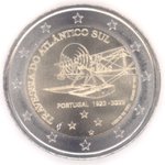 Portugal 2 Euro CC 2022 First Crossing of the South Atlantic by Plane