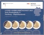 2 Euro Gedenkmünzen-Set Deutschland 2023 Hamburg PP