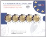 2 Euro Gedenkmünzen-Set Deutschland 2022 Erasmus-Programm PP