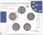 2 Euro Gedenkmünzen-Set Deutschland 2022 Erasmus-Programm