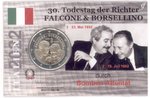 2 Euro Coincard / Infokarte Italien 2022 Falcone und Borsellino