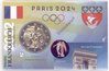 2 Euro Coincard / Infokarte Frankreich 2022 Olympia Diskuswerfer