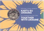2 Euro Coincard Lithuania 2023 Together with Ukraine
