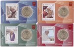 Vatikan 4 x original stamp and coin card 50 Cent 2023